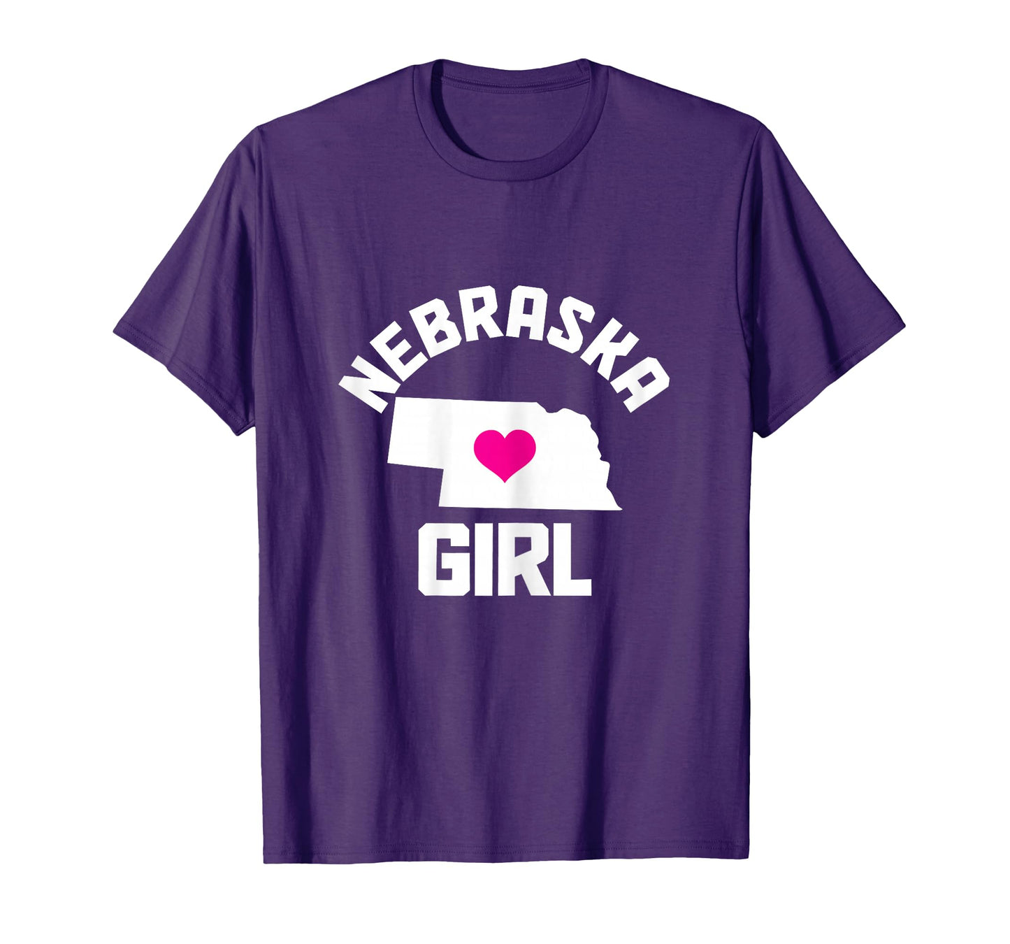 Nebraska Girls' Heart State Map T-Shirt
