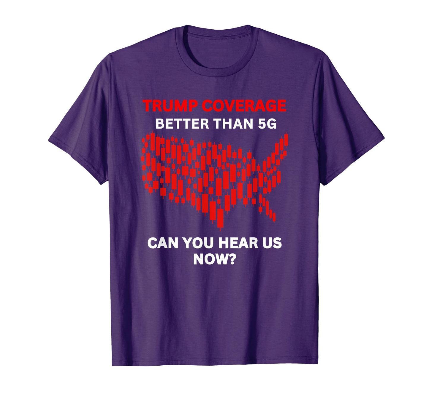 Anti-Trump Coverage Better Than 5G US Map Red Stock Market T-Shirt
