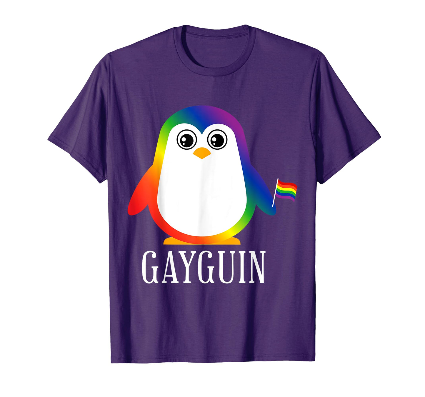 Gay Penguin Rainbow Pride Flag LGBTQ Cool LGBT Ally Gift T-Shirt