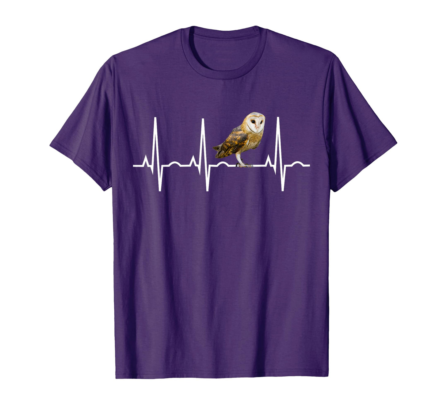 Barn Owl Shirt - Bird of Prey Heartbeat Tee for Birders T-Shirt