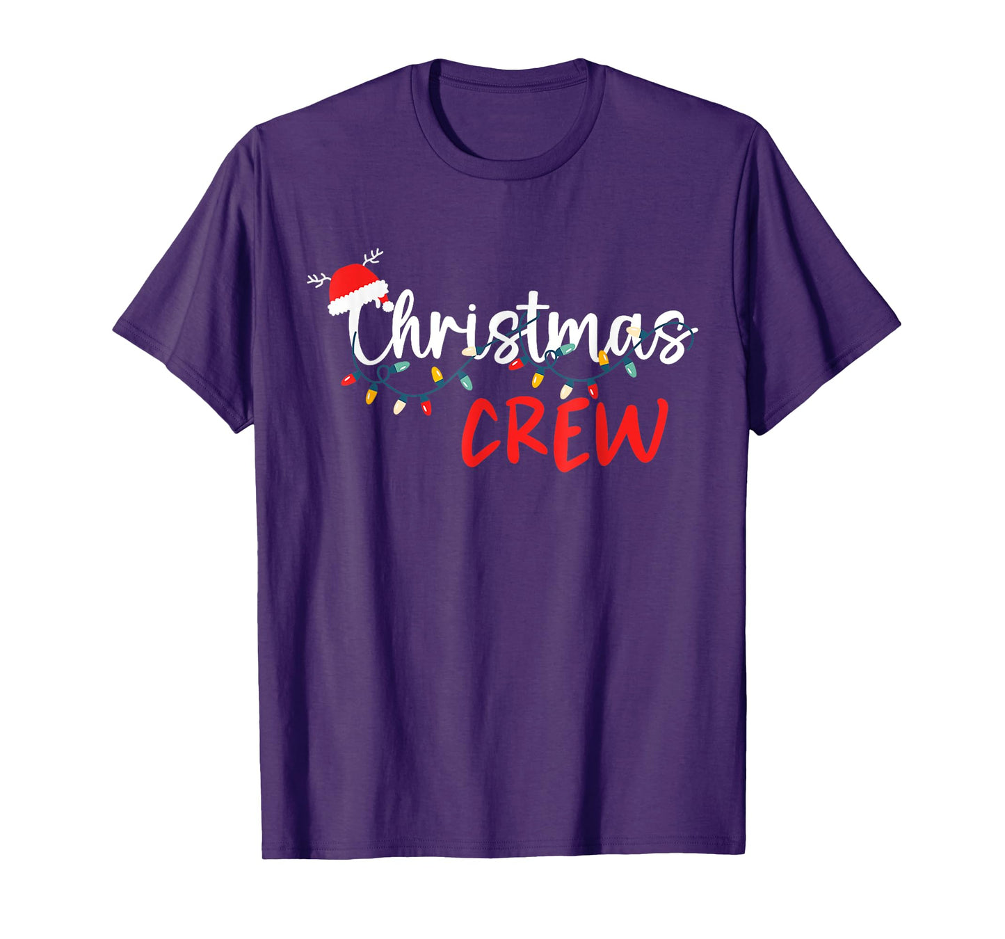 Christmas Crew Xmas Lights Family Matching Pajamas Holiday T-Shirt