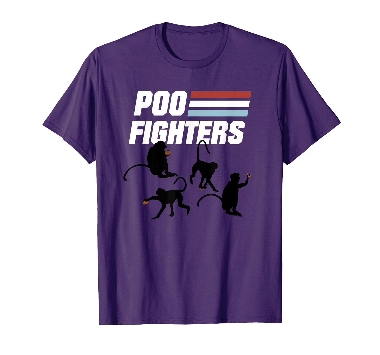 Poo Fighters - Funny Monkeys Throwing Poop T-Shirt