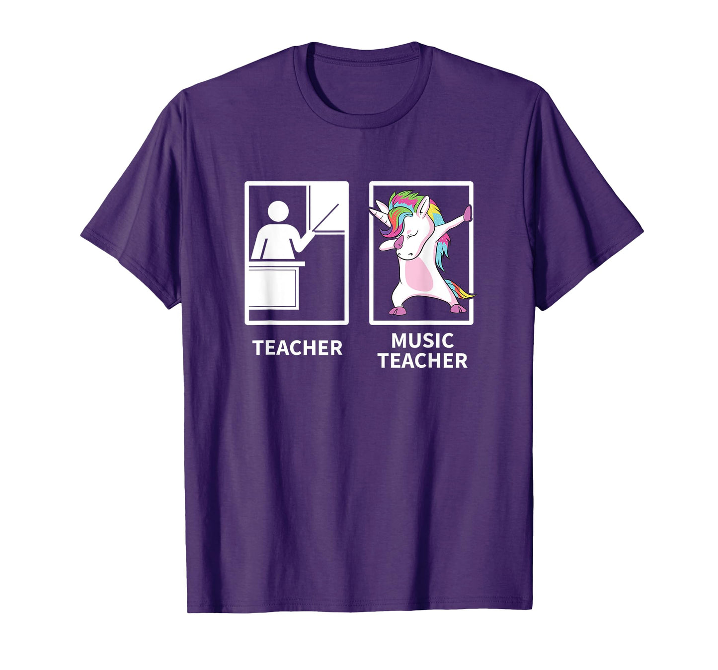 Music Teacher Shirts, Dabbing Unicorn Teacher Gift T-Shirt