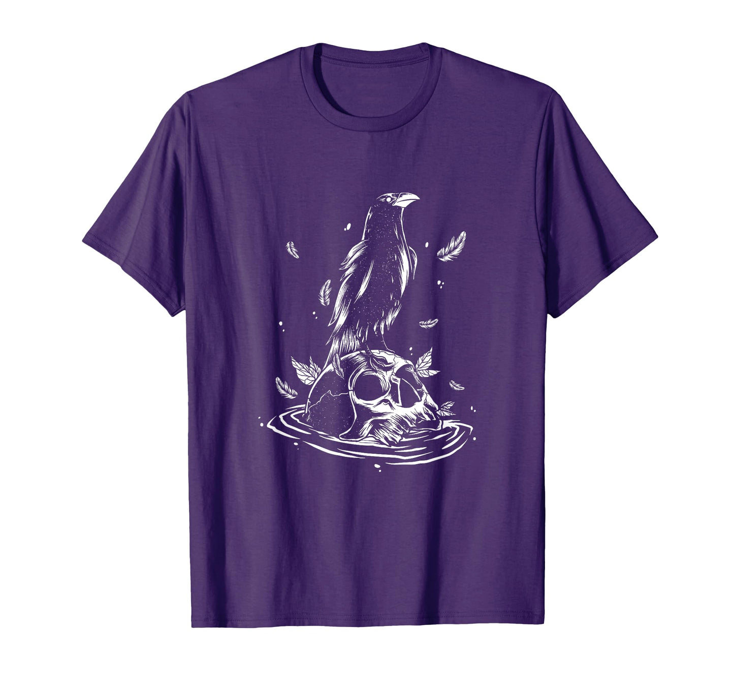 Pastel Goth Crow Raven Skull Head Emo Punk Gothic Bird Lover T-Shirt
