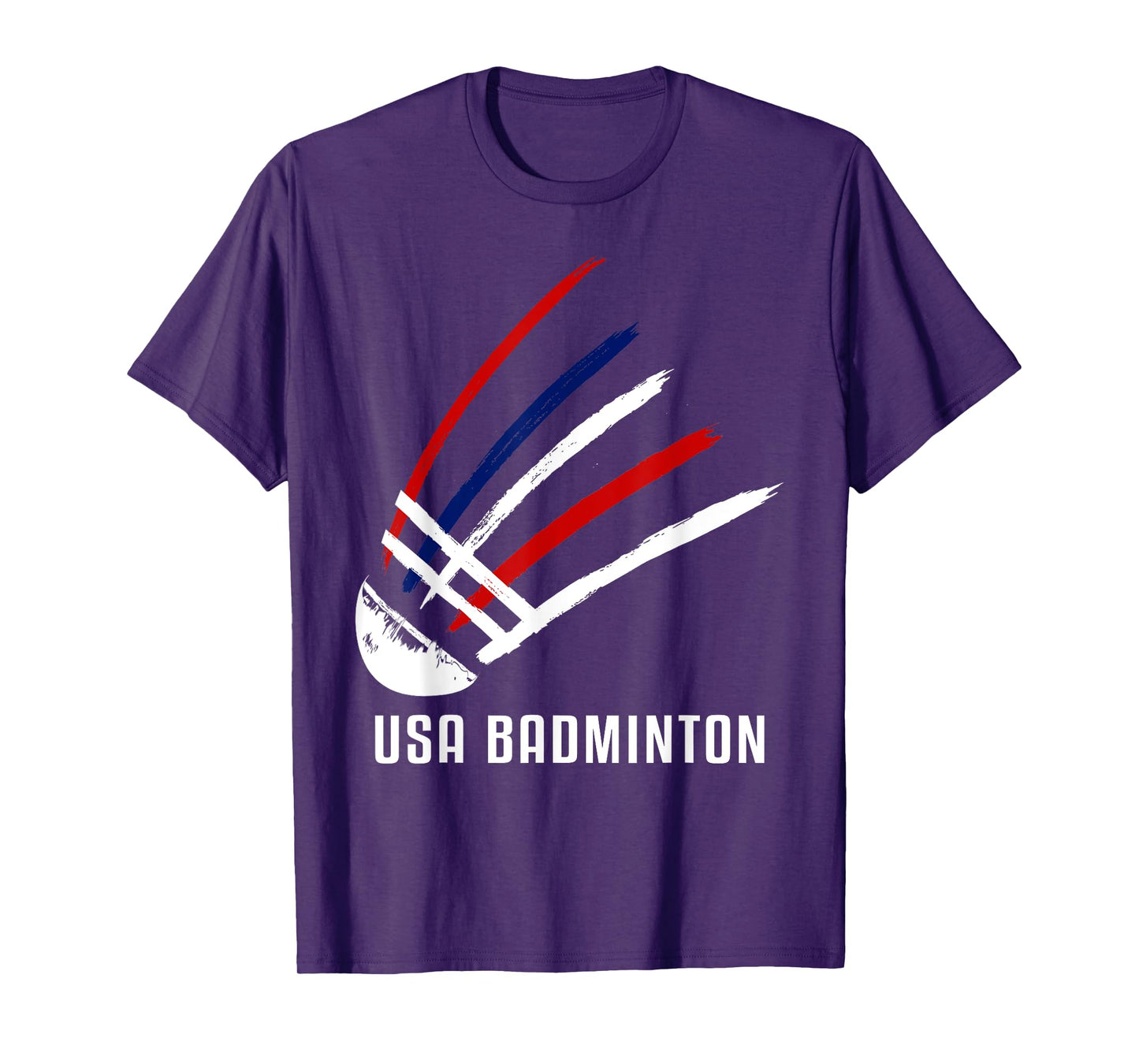 USA Badminton Shuttlecock Red White Blue T-Shirt T-Shirt
