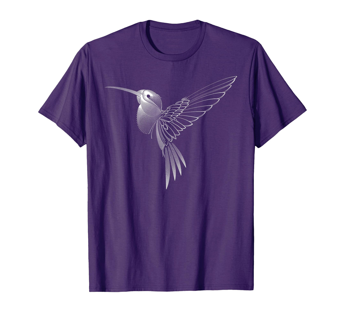 Hummingbird Dot Line Art Bird Portrait Sketch - Hummingbird T-Shirt
