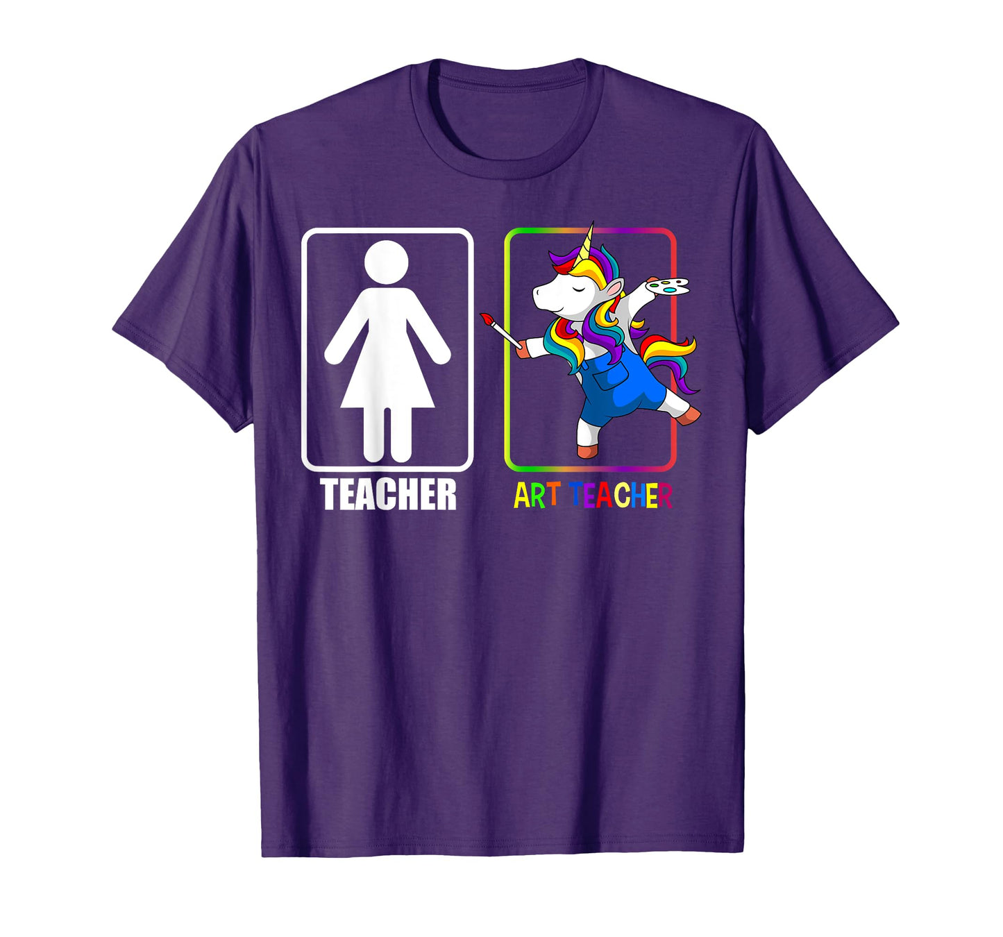 Art Teacher Unicorn Lover Visual Arts Painting Drawing T-Shirt