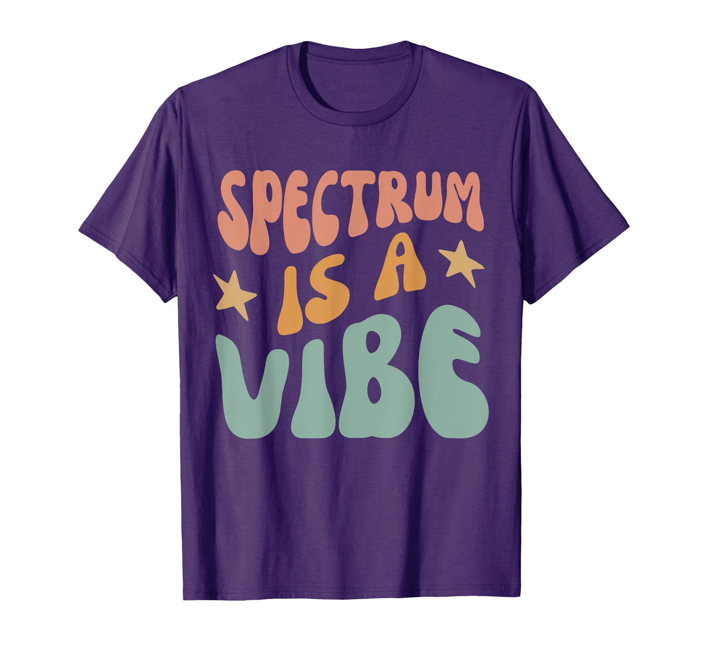 Spectrum Is A Vibe Tee Unisex T-Shirt Black Small Modern Classic Crew Neck Short Sleeve Polyester 100% Cotton Blend All Seasons Family, All Ages