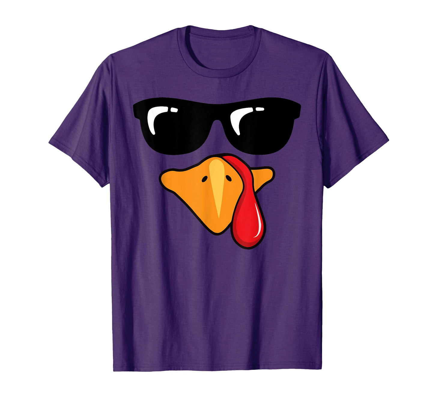 Coolest Turkey Face Funny Thanksgiving Day for Kids T-Shirt