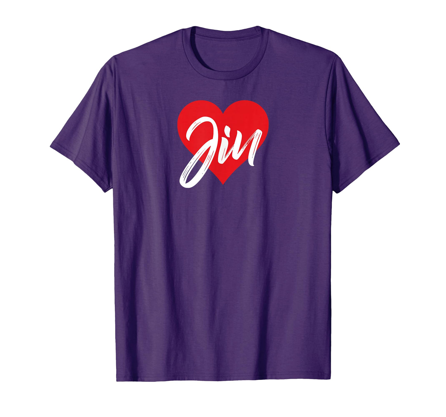 I Love Jin First Name Tshirt I Heart Named T-Shirt