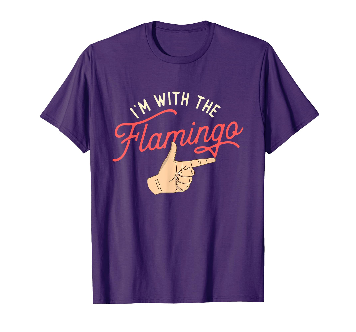 I'm With The Flamingo - Cute Flamingo Husband Wife Partner T-Shirt