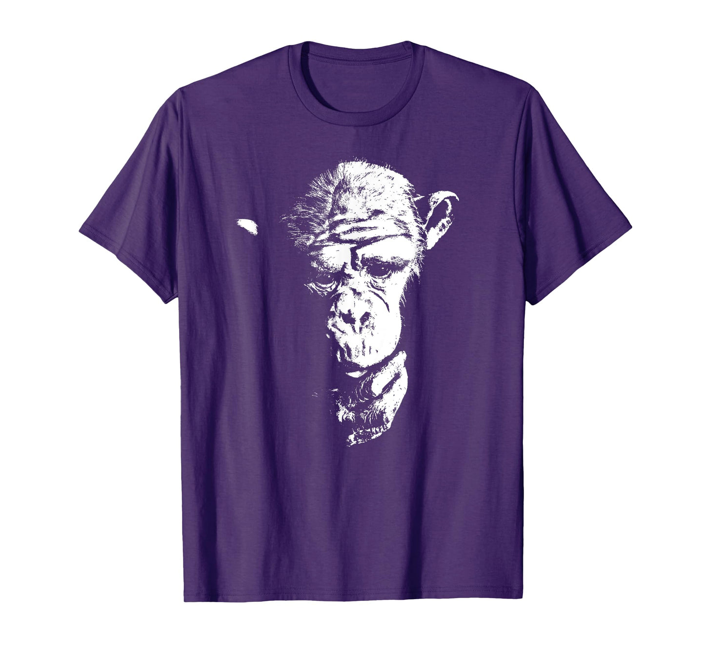 Chimpanzee T Shirt Thinking Monkey, Ape, Cool Chimp Tee T-Shirt