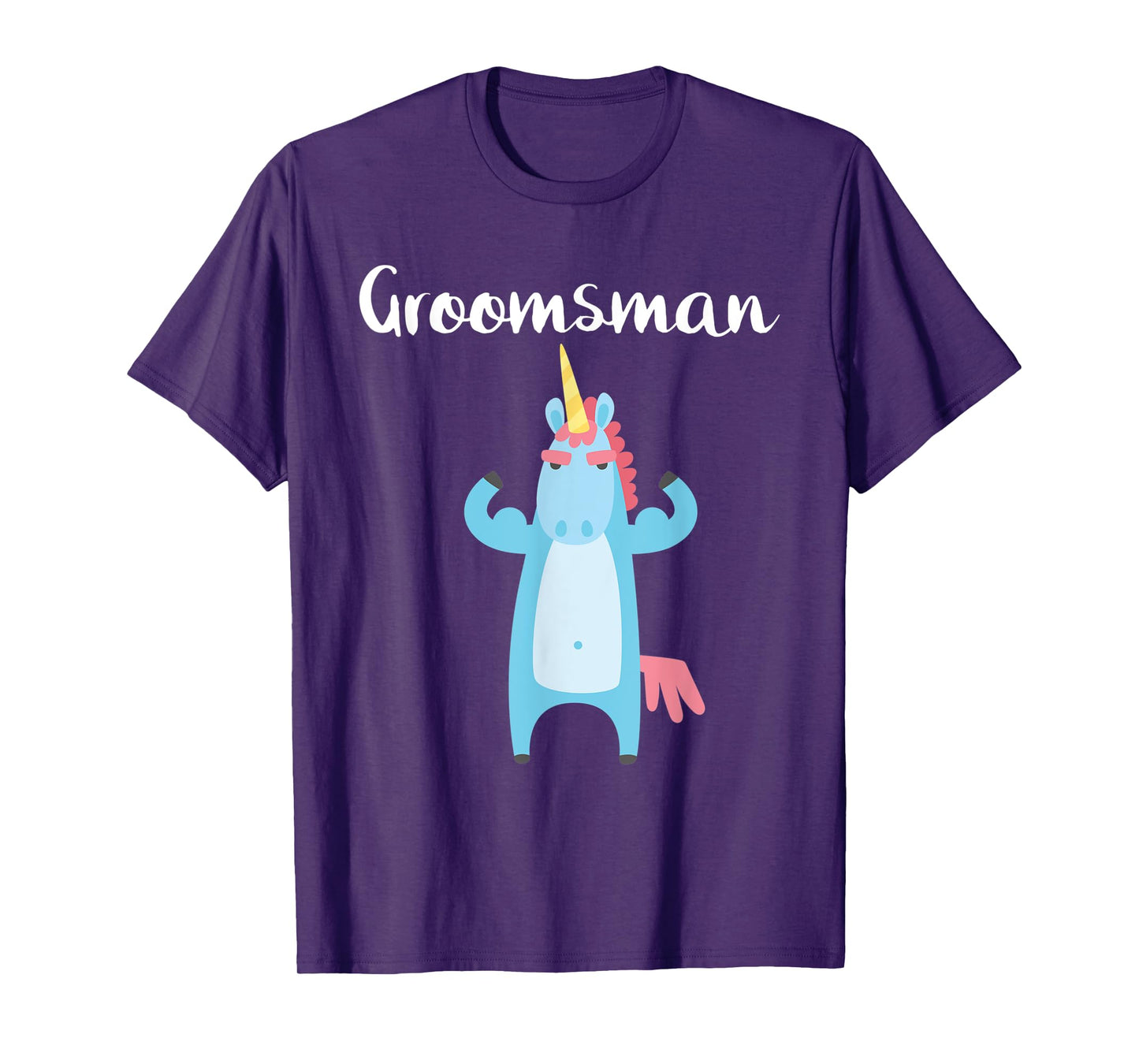 Mens Groomsman Unicorn Outfit Bachelor Party Funny Wedding Gift T-Shirt