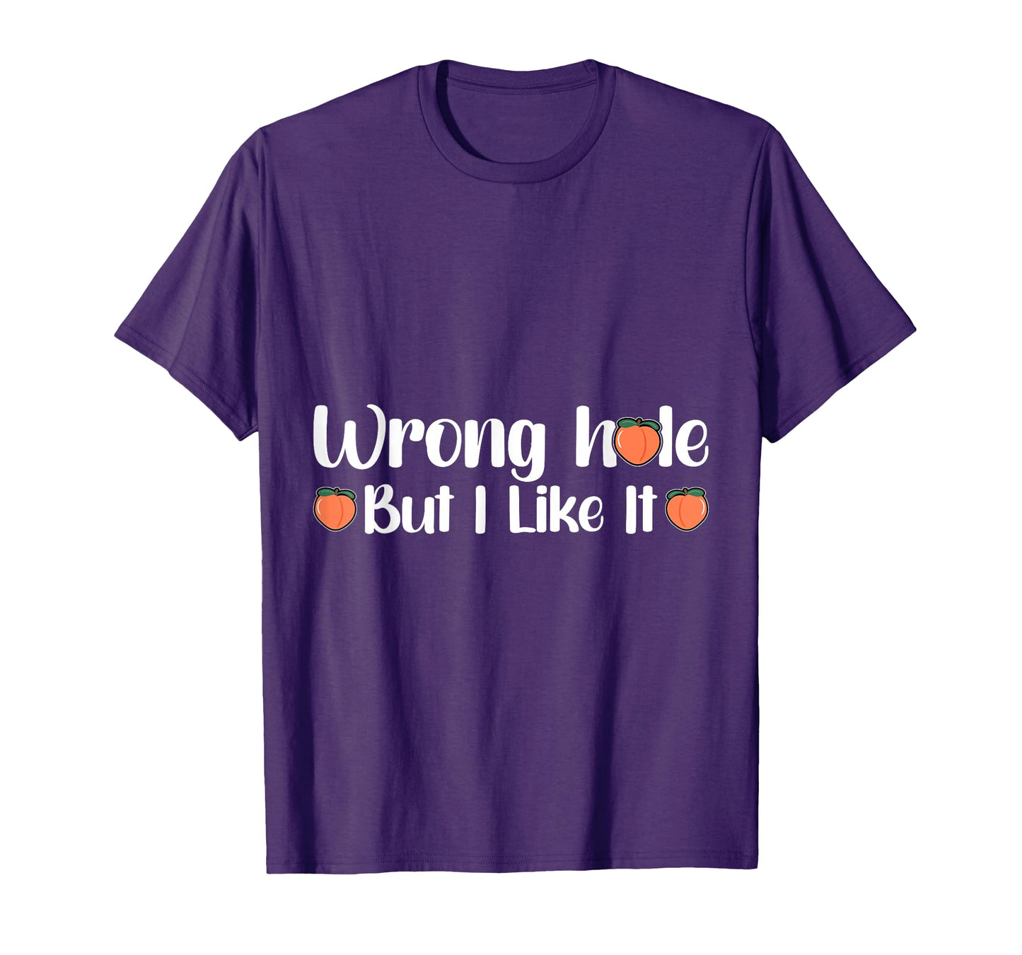 Inappropriate Wrong Hole But I Like It Adult Jokes T-Shirt