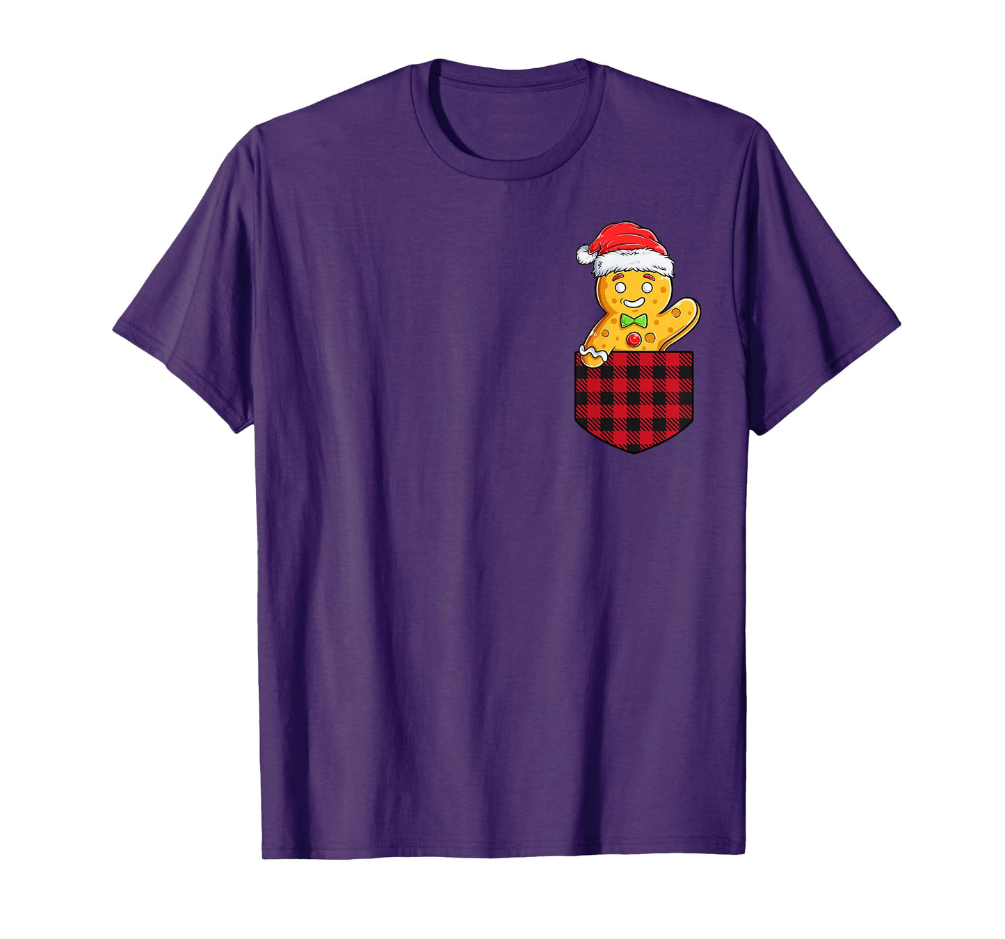 Gingerbread Man In Pocket Funny Christmas Cookie Baker Xmas T-Shirt