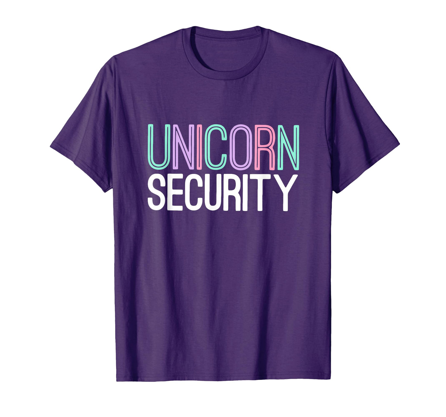 Unicorn Security Dad Mom Sis Brother Halloween Costume Gift T-Shirt