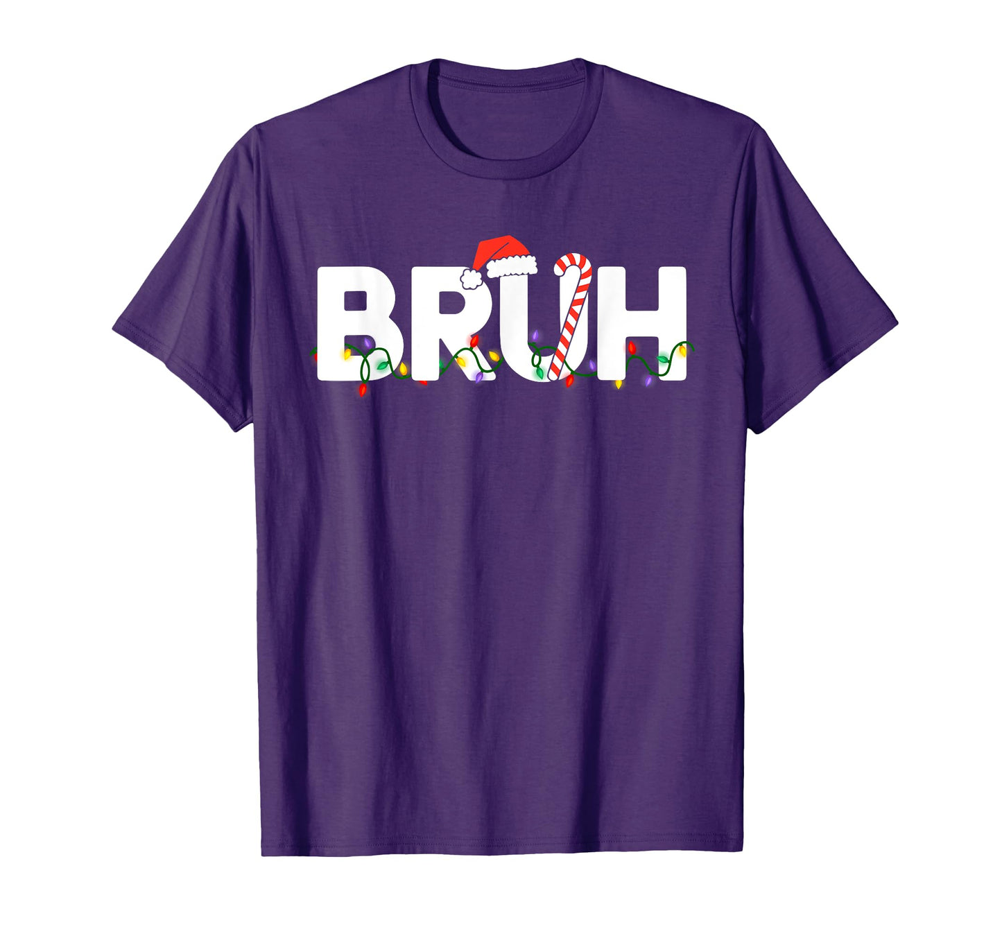 Bruh Christmas Kids Teens Boys Funny Christmas Santa Mens T-Shirt