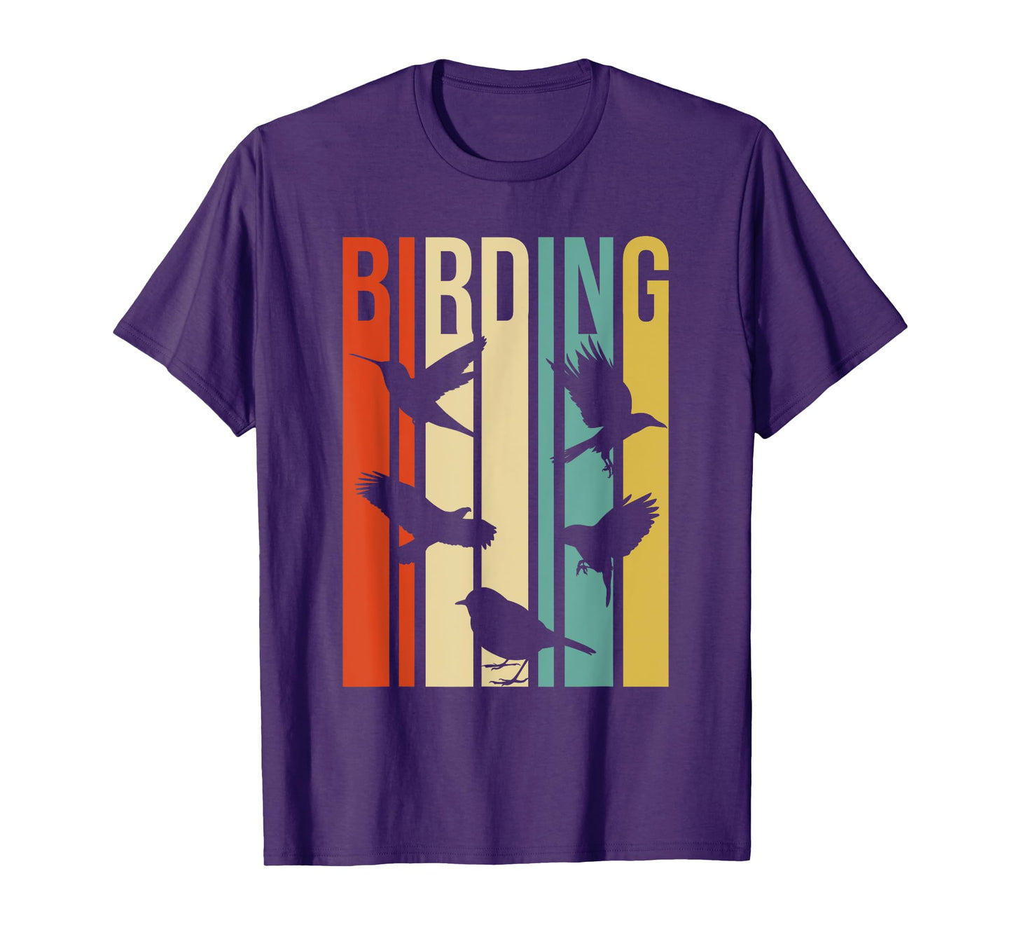 Vintage Style Birding T-Shirt For Birders With Birds T-Shirt