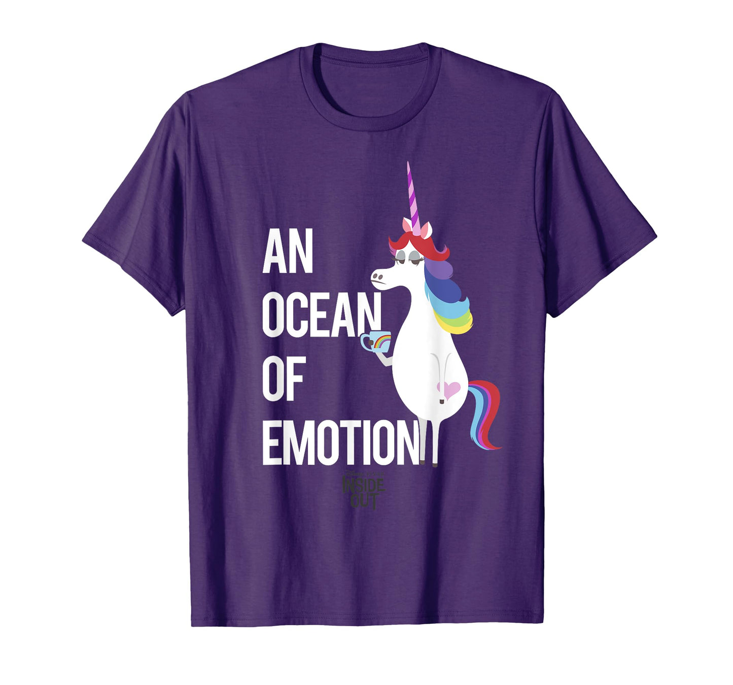 Disney Pixar Inside Out Unicorn An Ocean Of Emotion Logo T-Shirt
