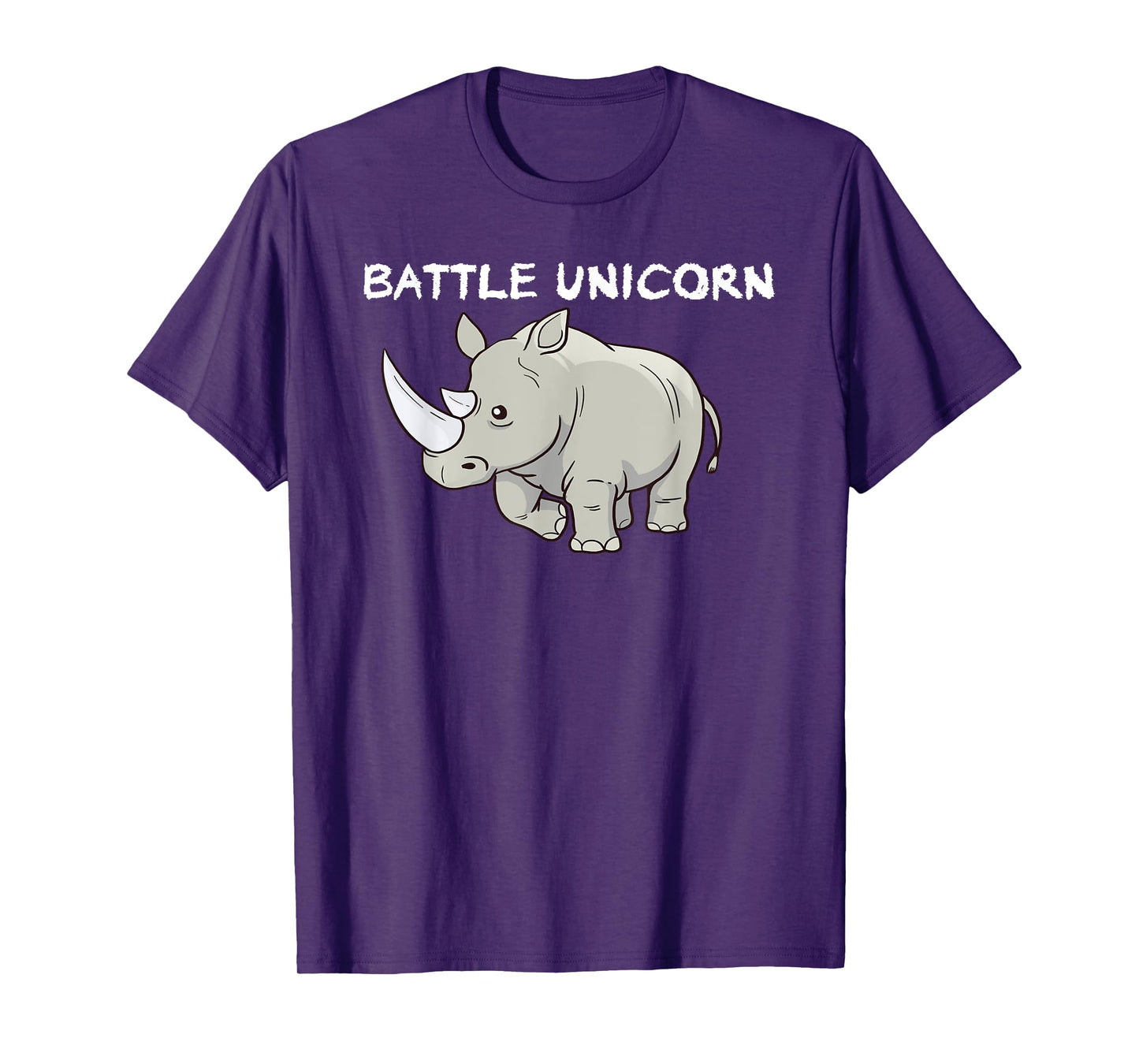 Battle Unicorn Awesome Funny Cute Unicorn Rhino Tee Nerdy T-Shirt
