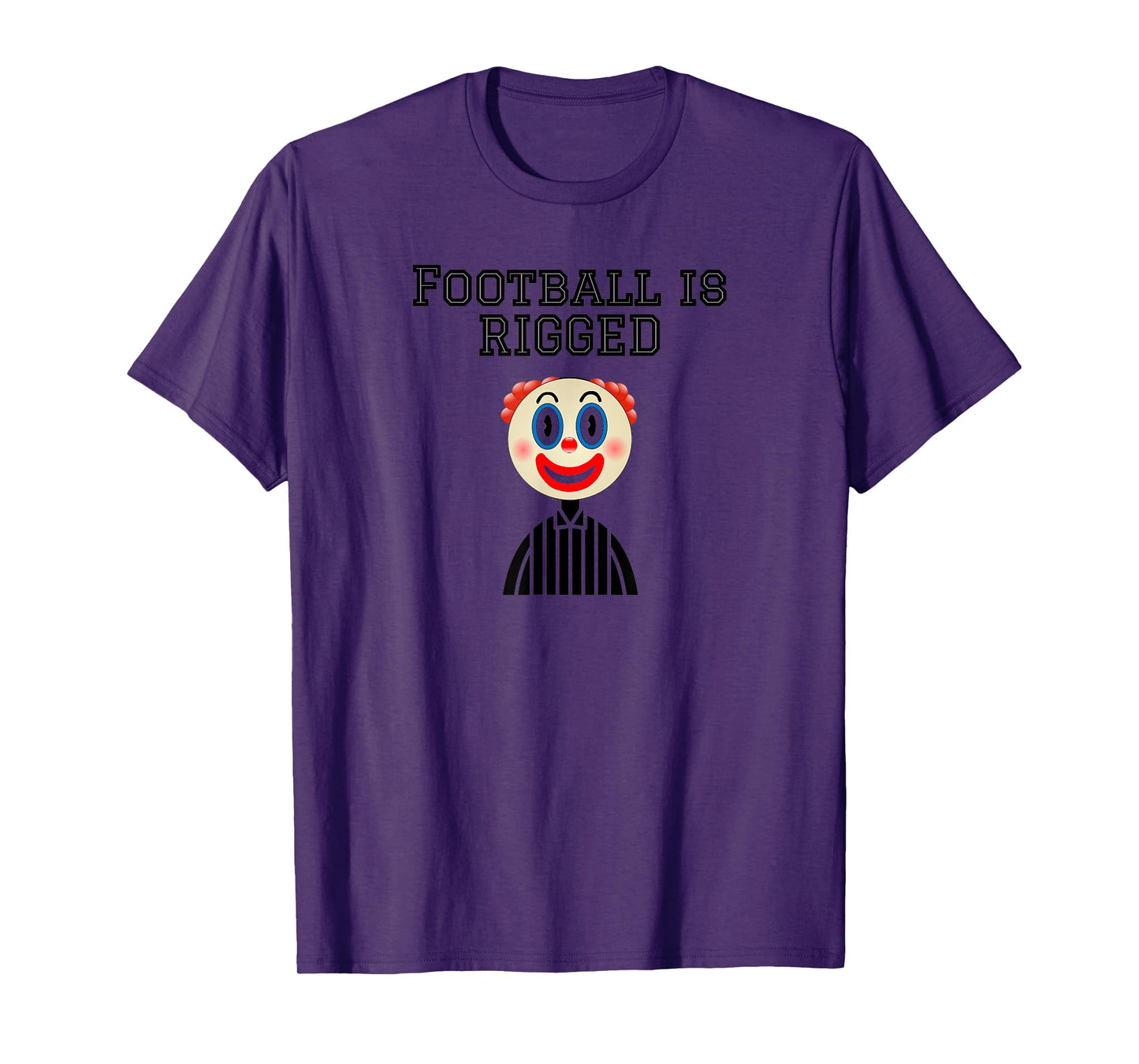 College Mascot Designs Football T-Shirt, Men's Unisex-Adults Blue Small Classic Fit Short Sleeve Clown Print Modern Casual Sports Football T-Shirt