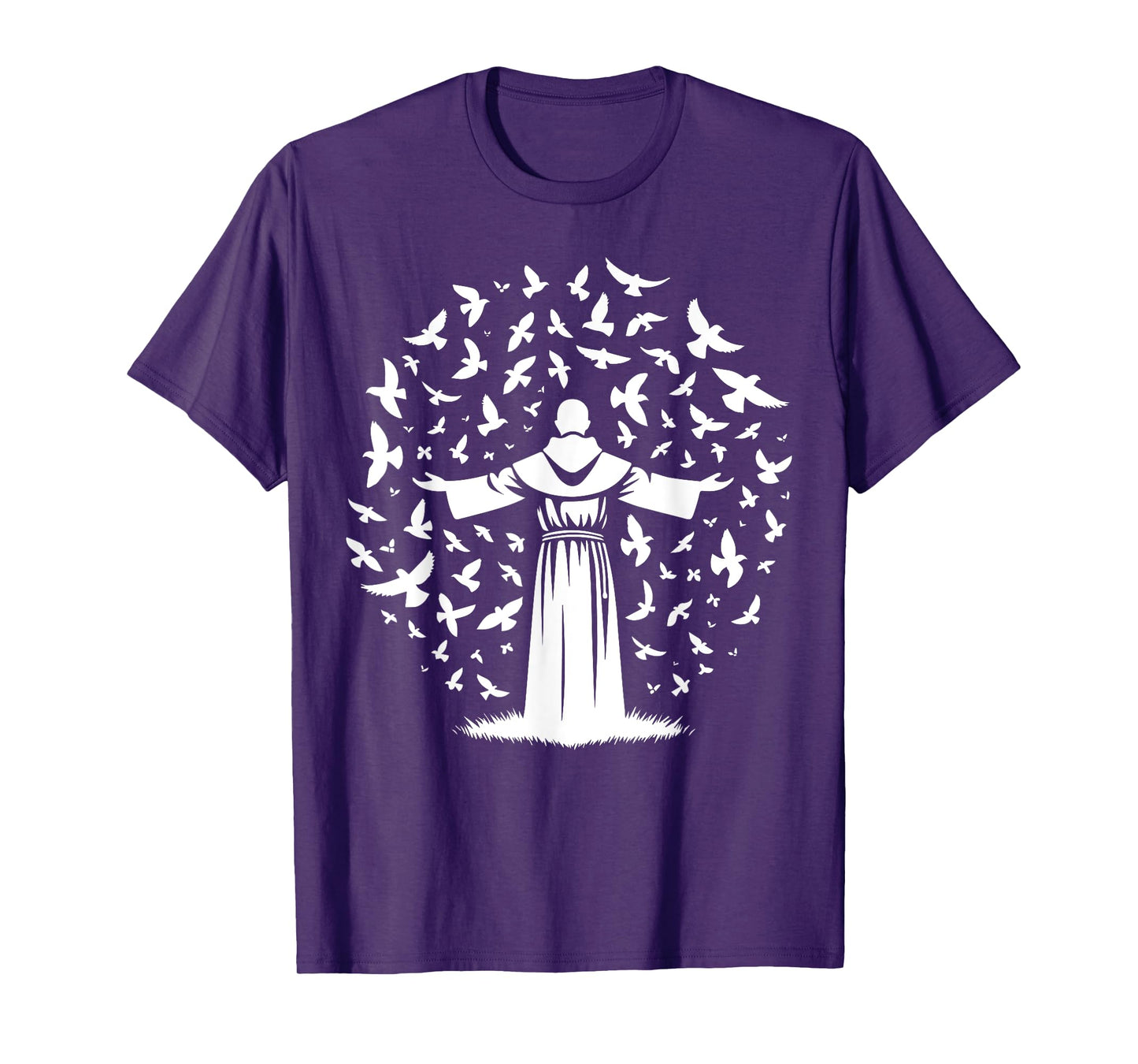 St Francis of Assisi Patron Saint of Animals Birds Catholic T-Shirt