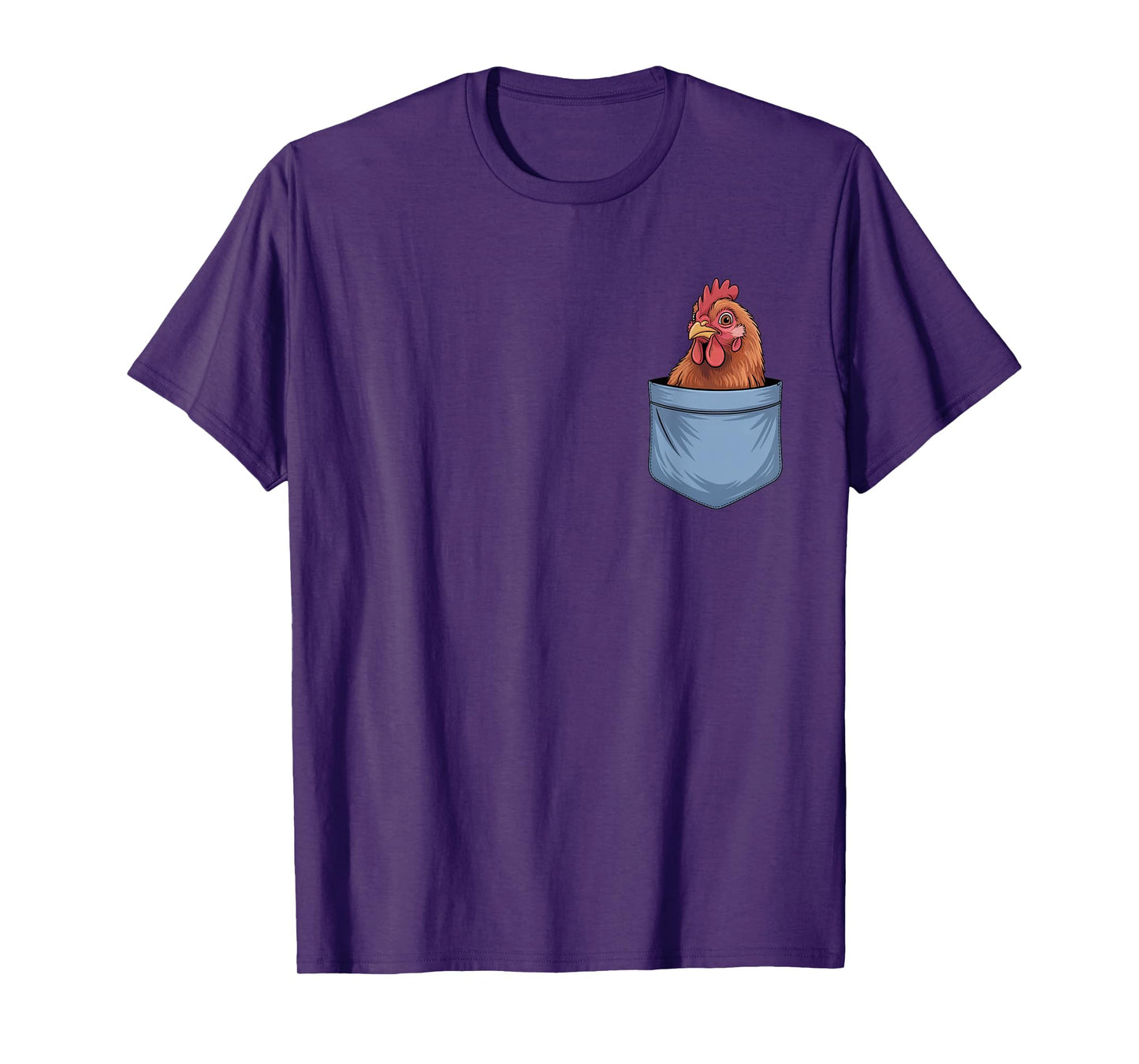 Cute Pocket Chicken Farm Animal Lovers T-Shirt