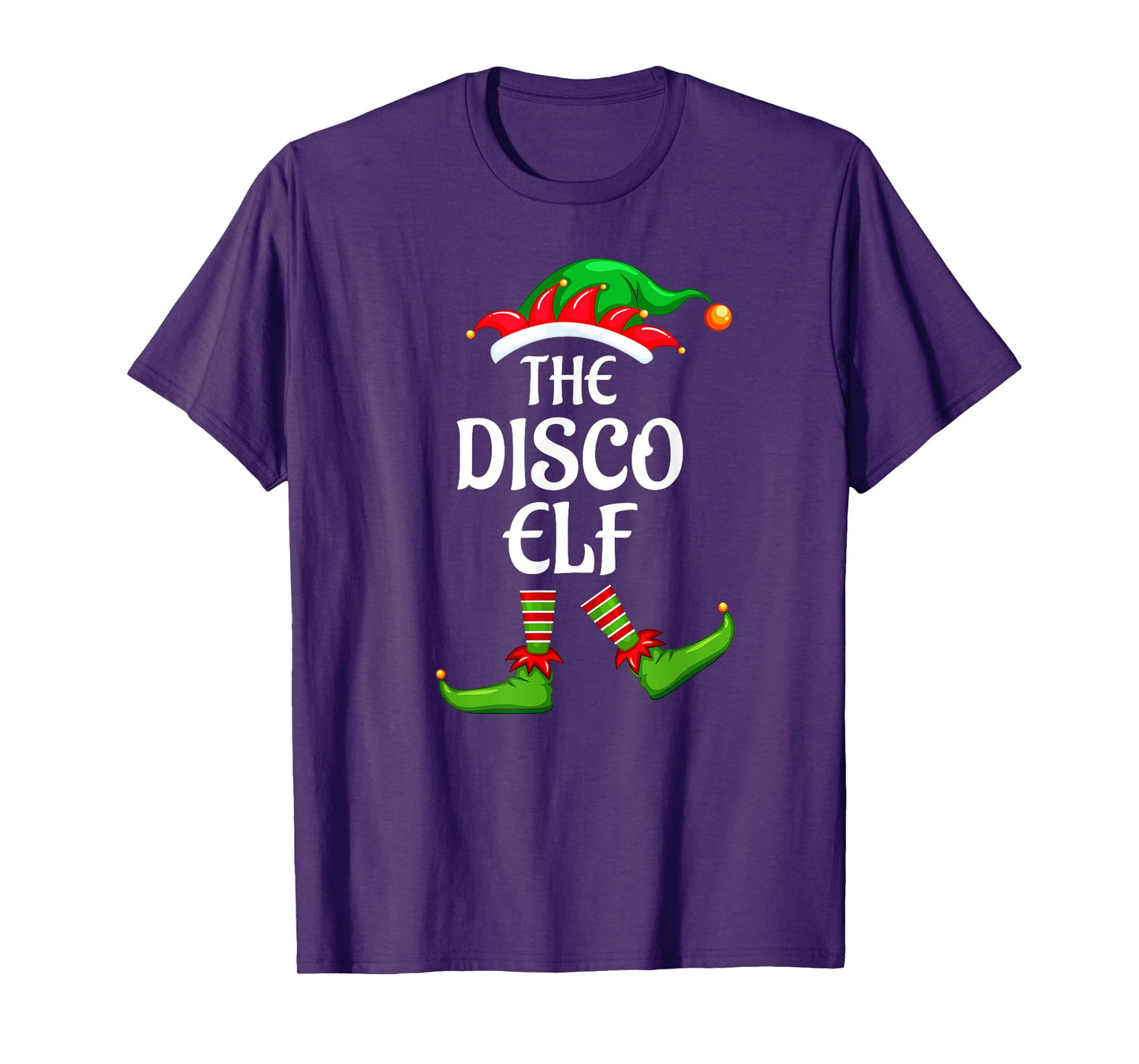 Disco Elf Matching Family Group Christmas Party T-Shirt