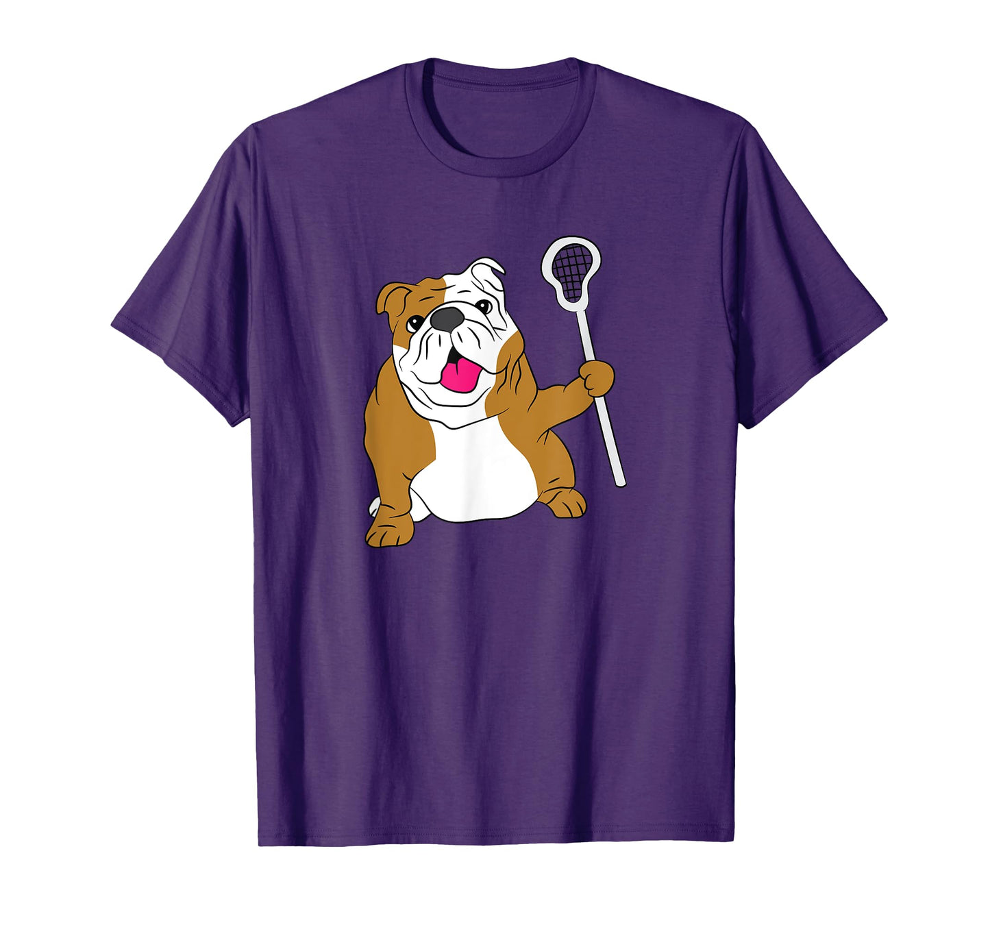 Bulldog Dog Lacrosse Design LAX Dad T-Shirt