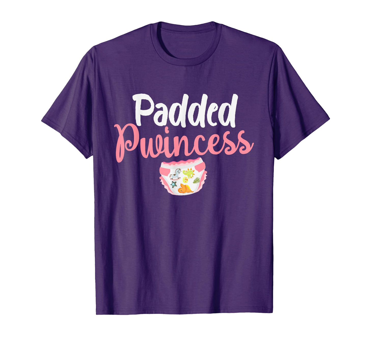 Padded Princess Diapered Diaper Girl Baby Wears Diapers T-Shirt
