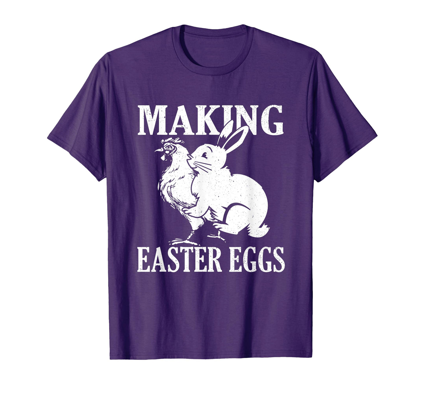 Making Easter Eggs Rude Easter Bunny And Chicken T-Shirt