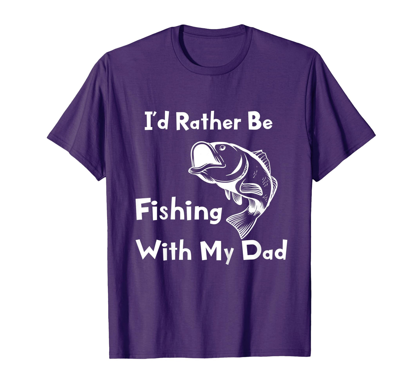 Kids I'd Rather Be Fishing With My Dad Kids Fisherman T-Shirt