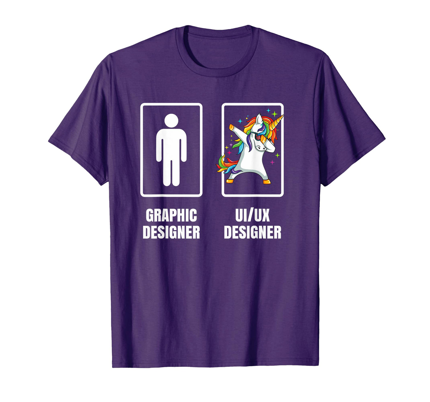 Dabbing Unicorn Graphic Designer UI UX Designer Illustration T-Shirt