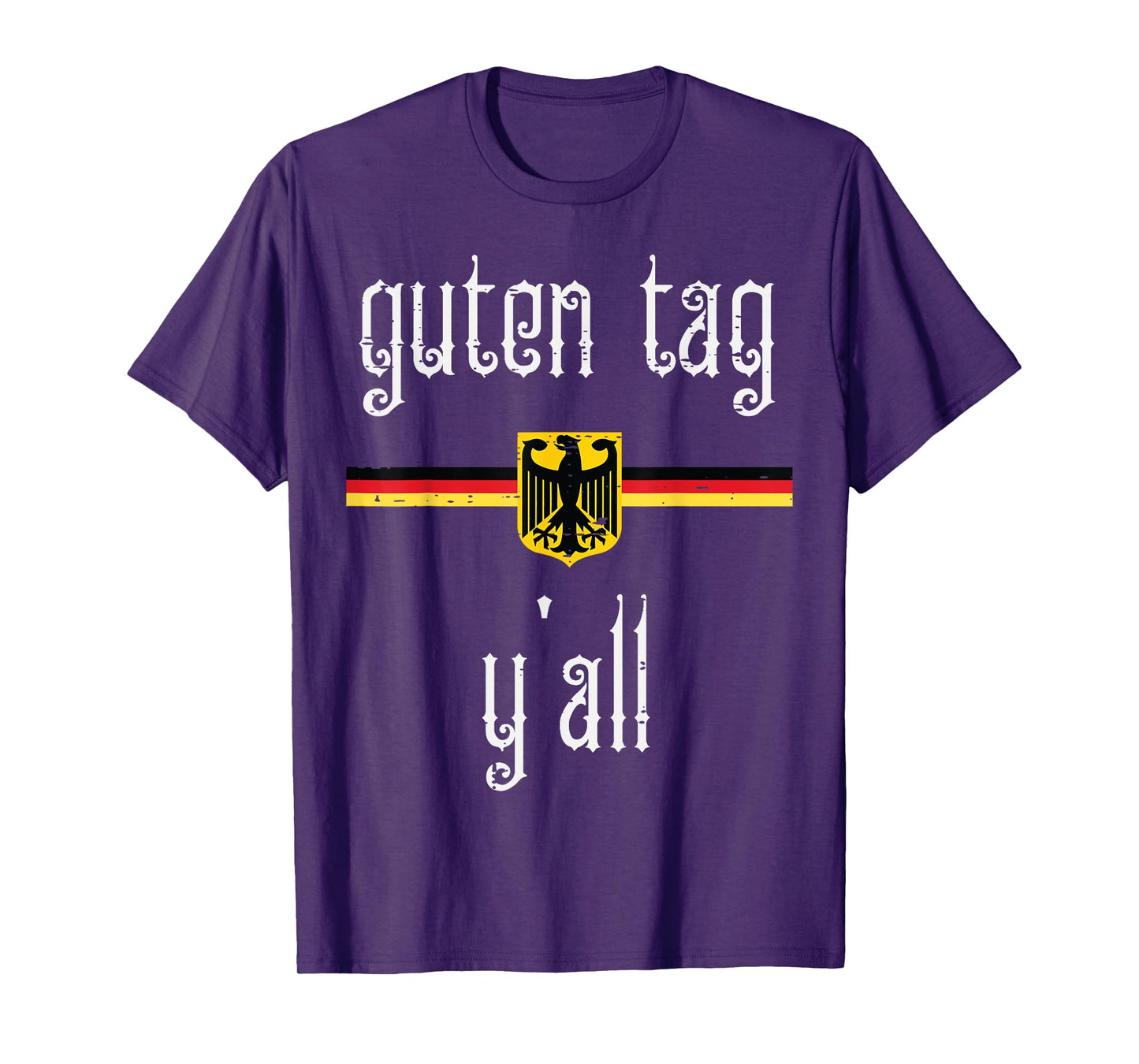 Oktoberfest Guten Tag Yall German Flag Eagle Men Women Kids T-Shirt