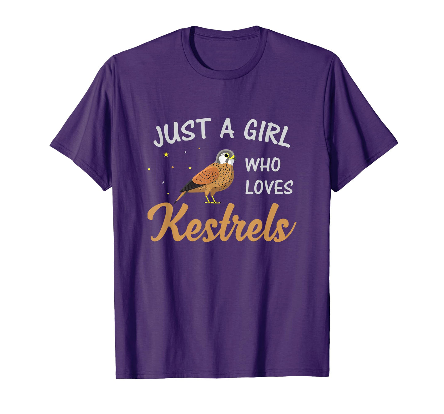 Just A Girl Who Loves Kestrels Birds Birding Kestrel Lover T-Shirt
