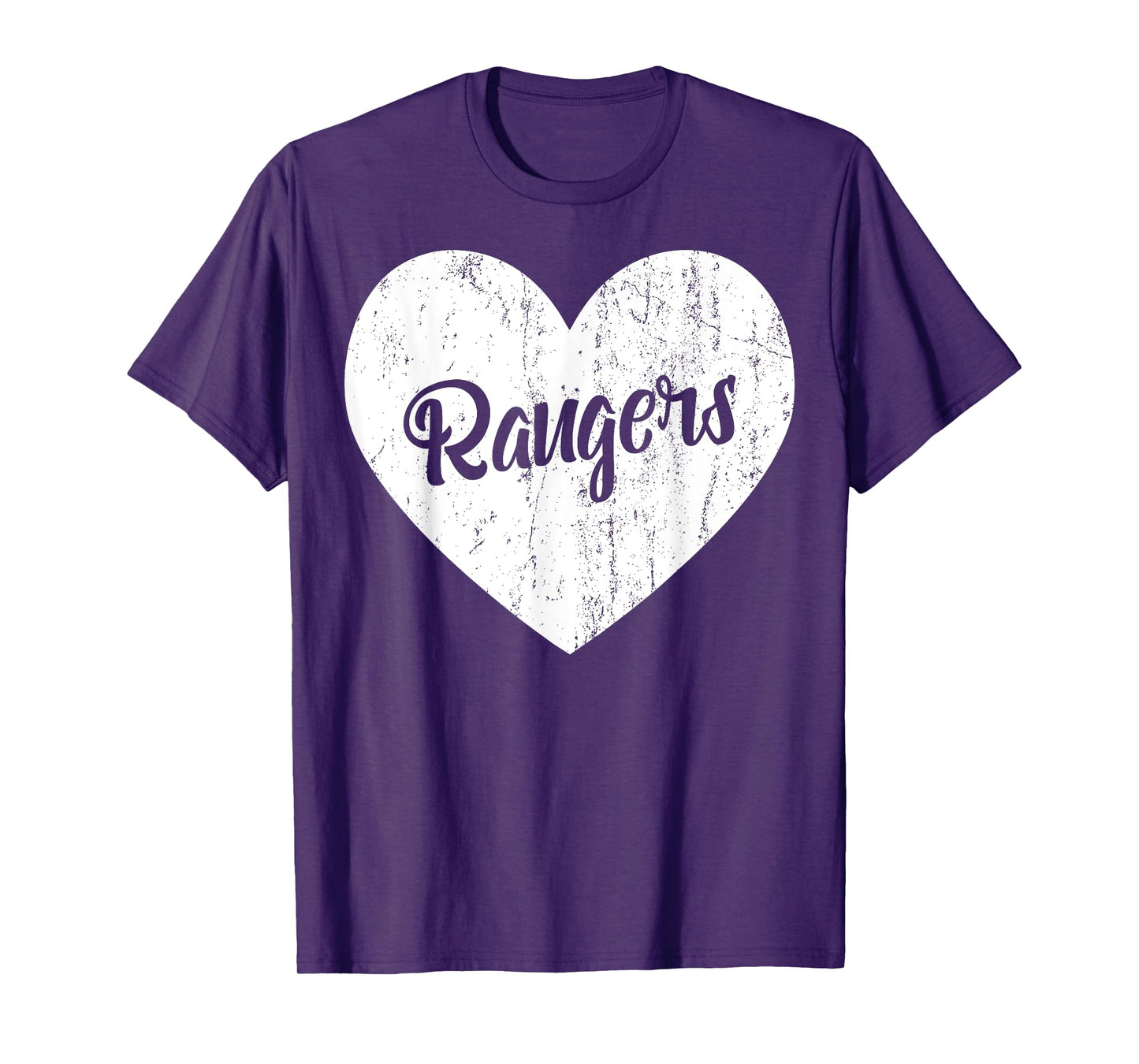 Rangers School Sports Fan Team Spirit Mascot Heart Gift T-Shirt