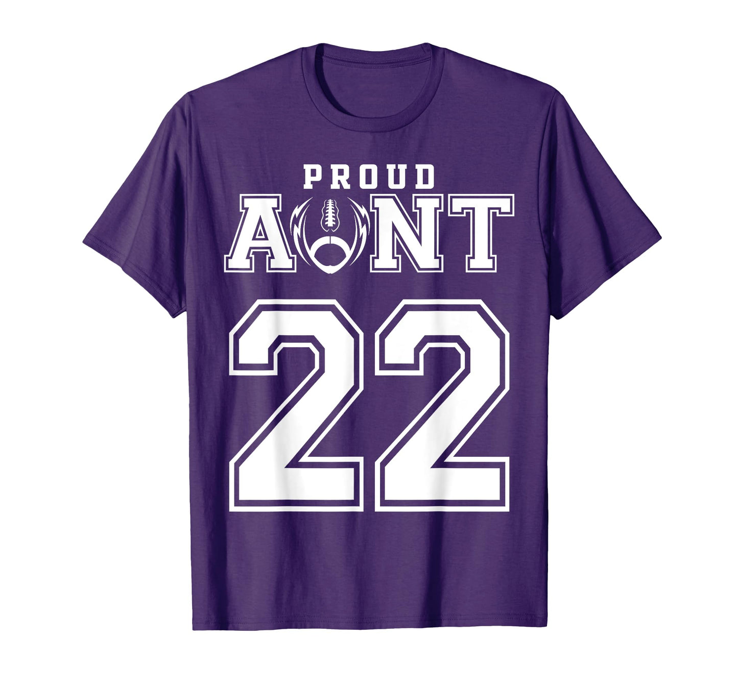 Custom Proud Football Aunt Number 22 Personalized For Women T-Shirt