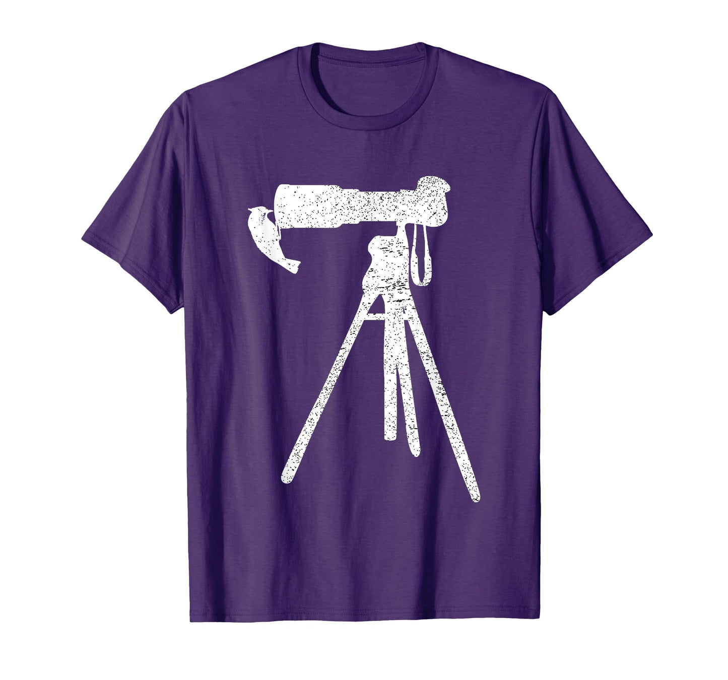 Retro Vintage Distressed Bird Photographer Wildlife Print T-Shirt