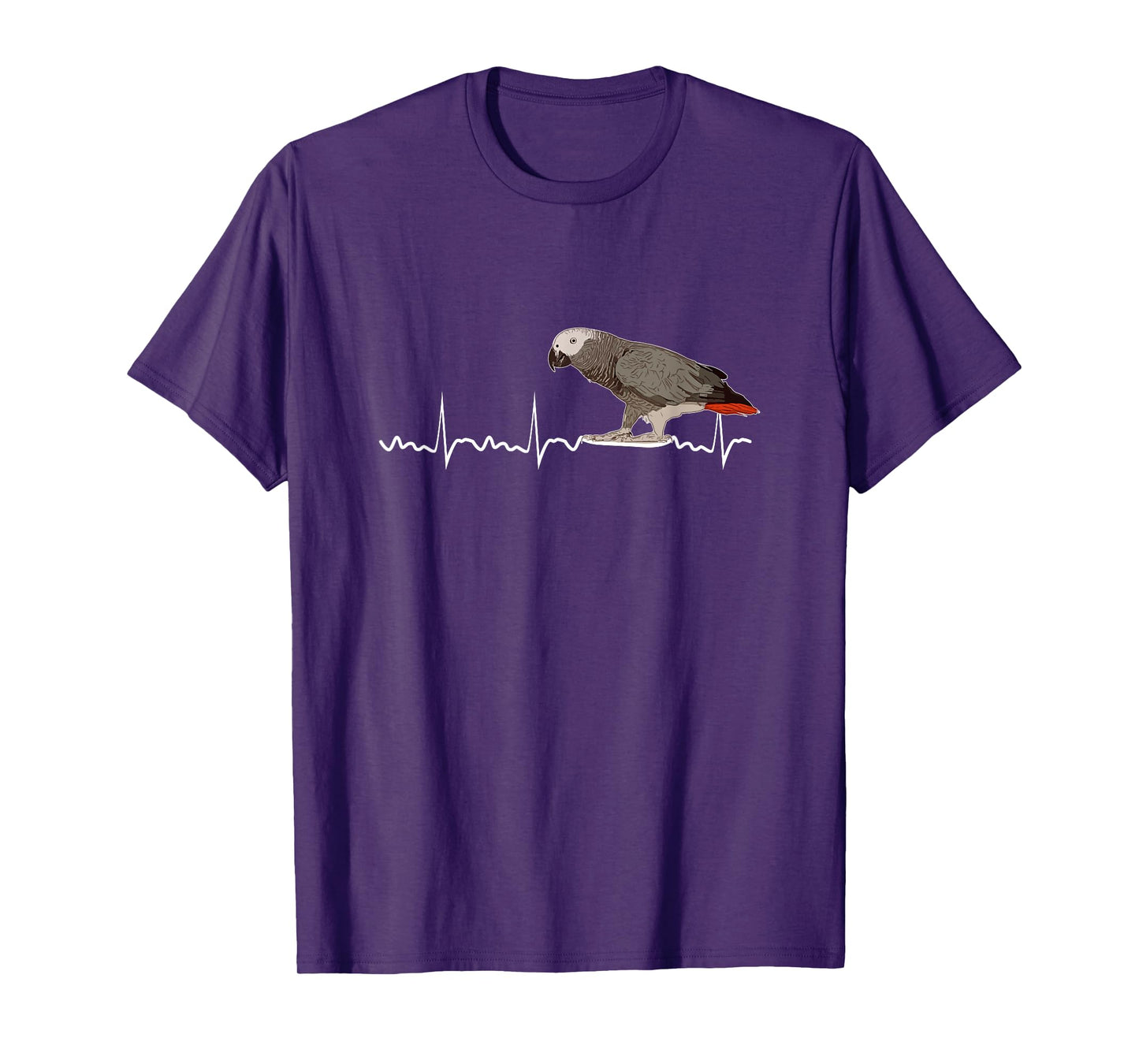 African Grey Parrot Heartbeat Parrot Bird Macaw T-Shirt