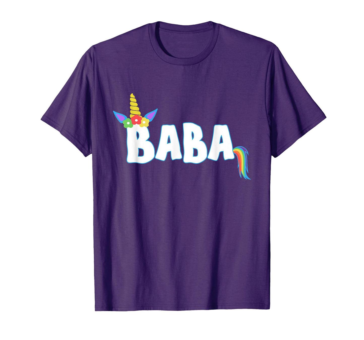 Unicorn Birthday Girl Shirt Funny BABA Grandpa Dad Gift Tee T-Shirt