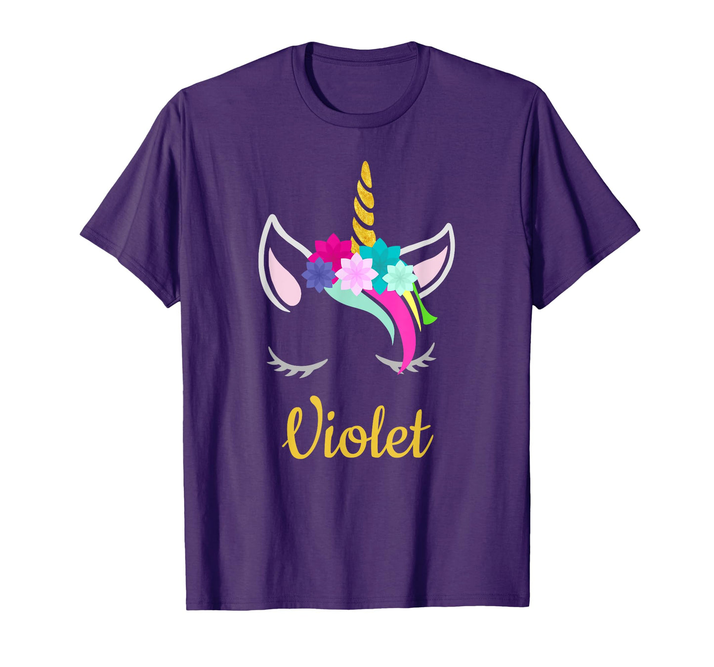 Violet Unicorn Name Shirt for Violet T-Shirt
