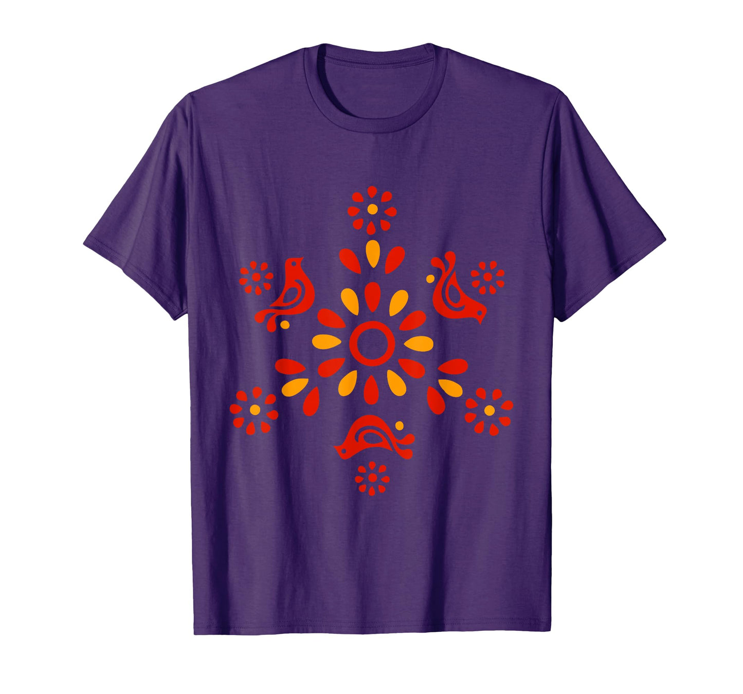 SmokyKitten Vintage Pyrex Pattern - Friendship (Red Birds) Unisex T-Shirt - Black, Small