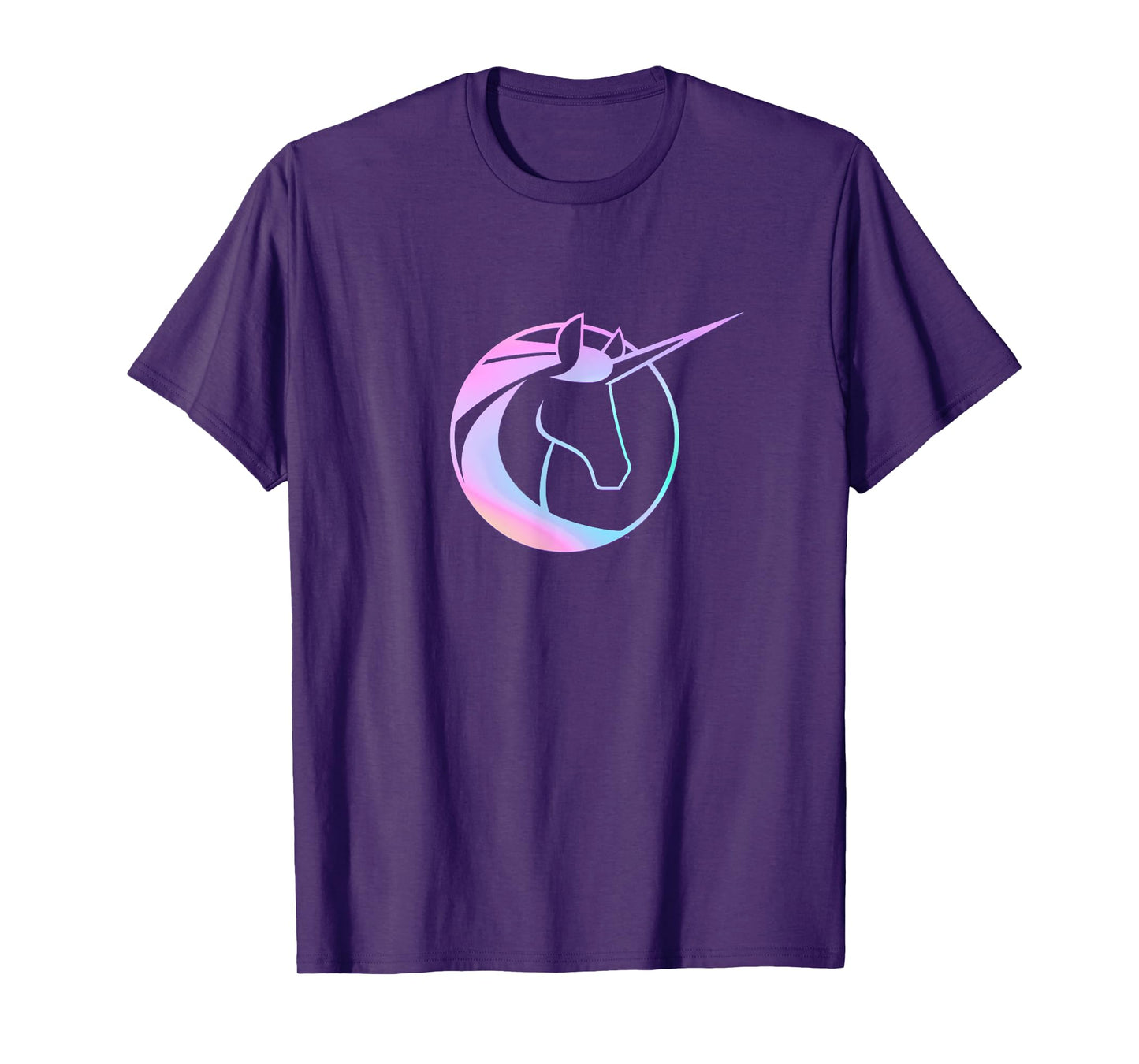 Unicorn Academy Icon and Logo Front and Back Print T-Shirt