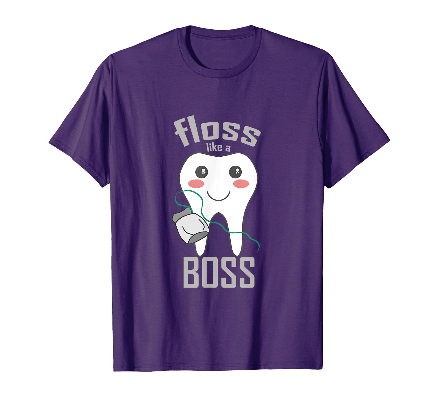Floss Like a Boss Dentist Shirt - Cartoon Tooth T-shirt T-Shirt