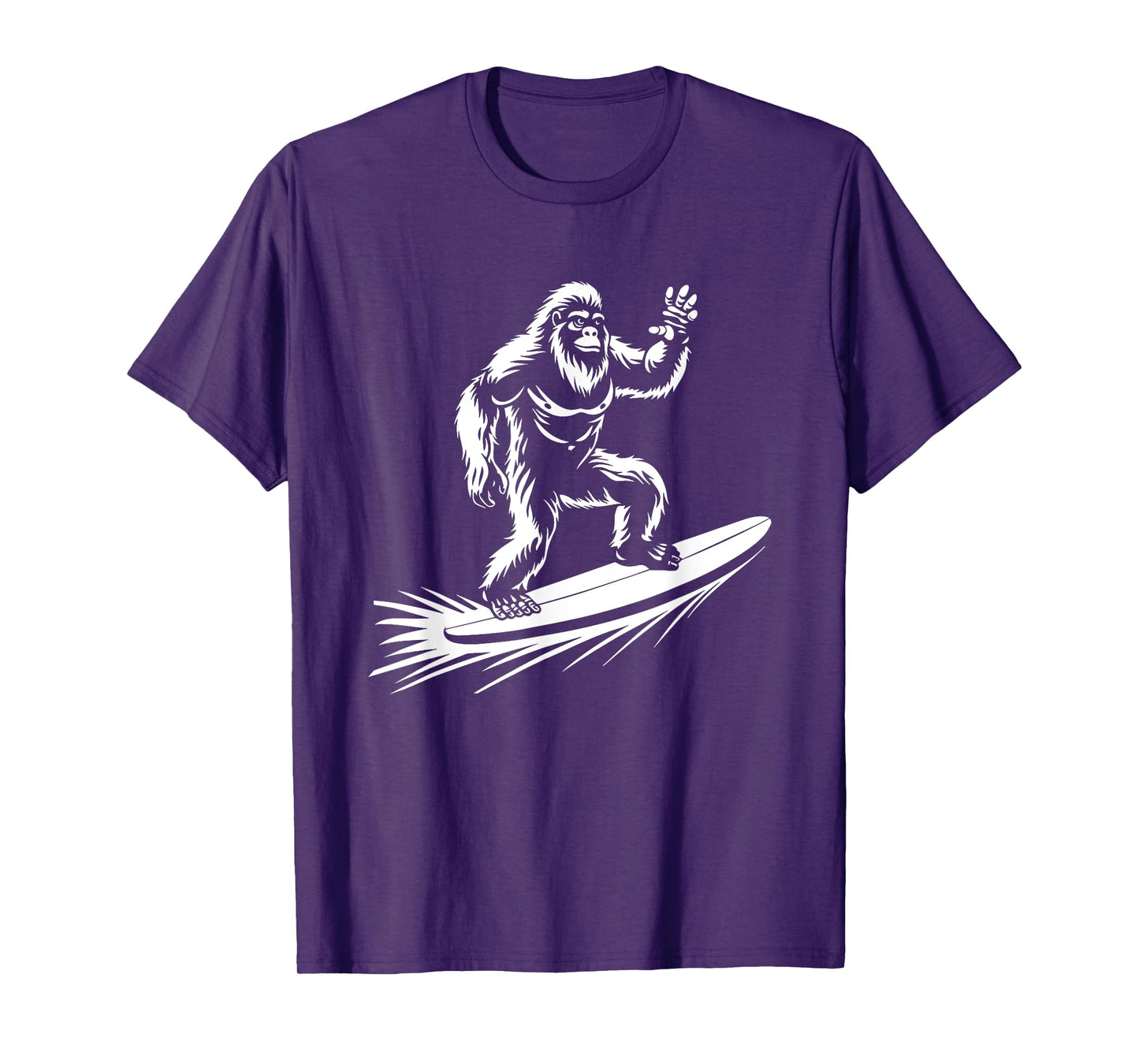 Surfing Bigfoot - Funny Hawaiian Sasquatch Surfer T-Shirt