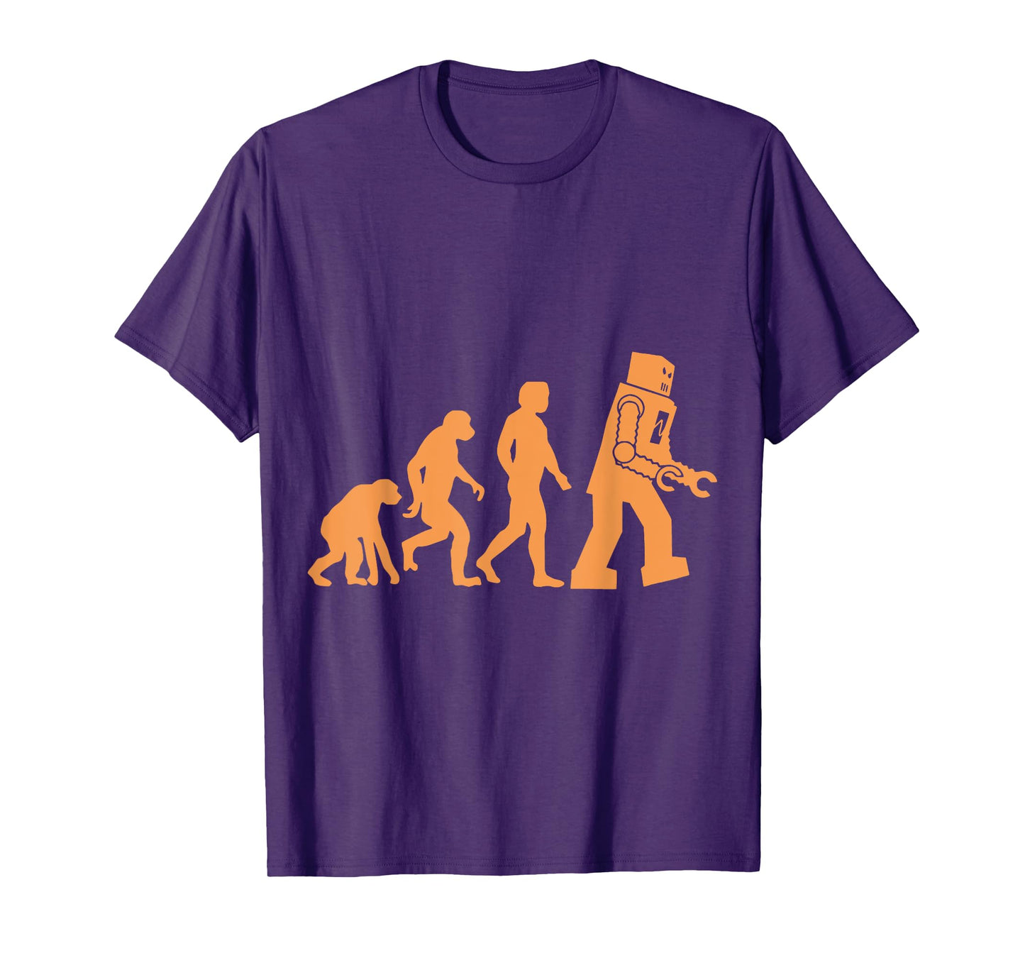 Prehistoric Ape to Monkey to Man to Robot Evolution T-Shirt