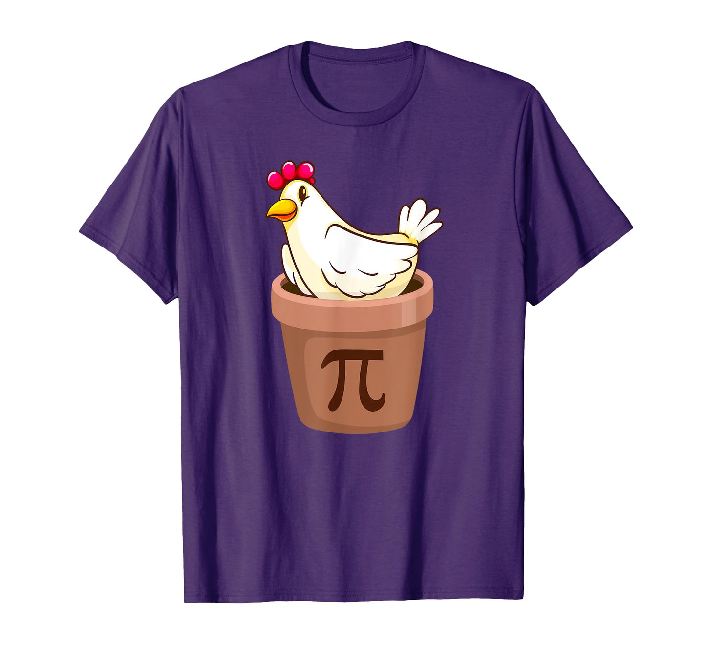 Chicken Pot Pi Day Funny Math pun Chicken Pi Day Cartoon T-Shirt