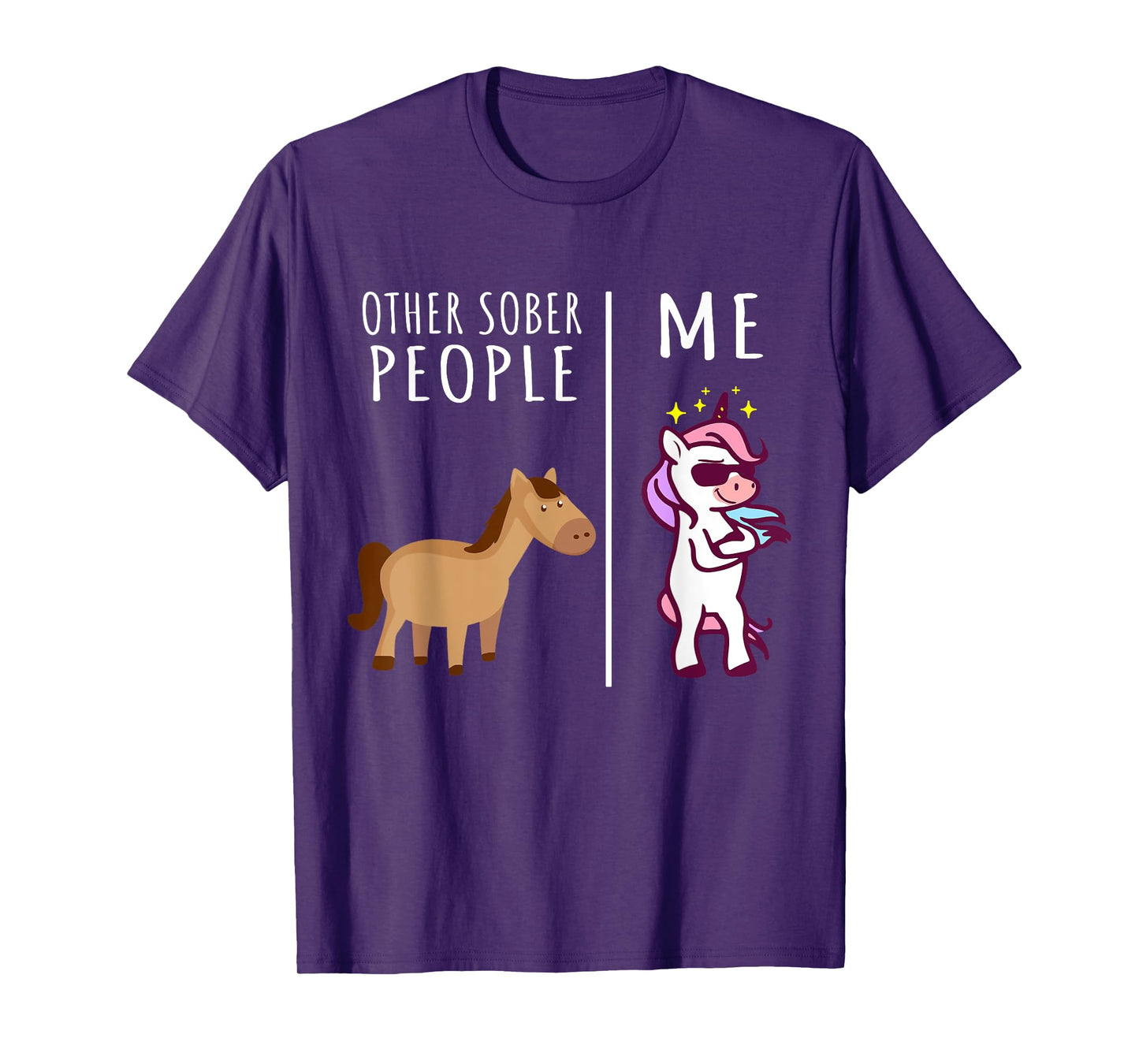 Other Sober People Me Unicorn AA Recovery Gifts Sobriety T-Shirt