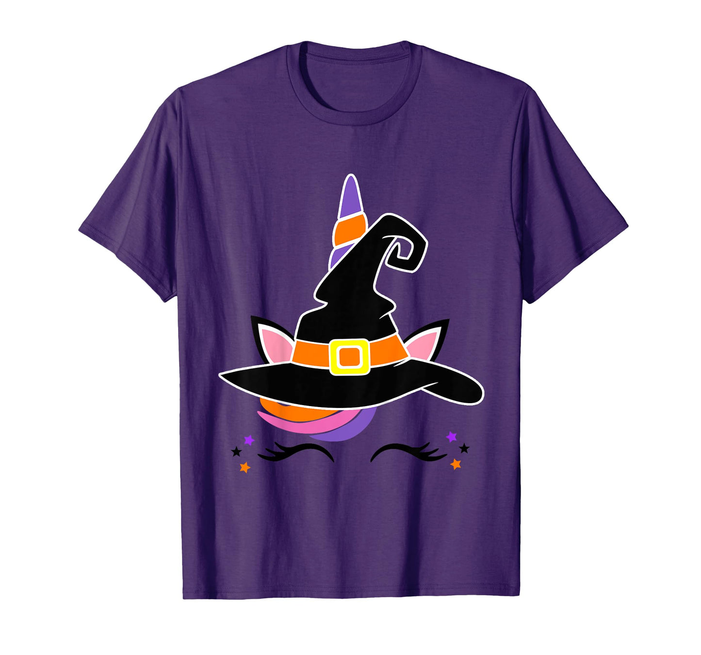 Kids Girls Unicorn Witch Baby and Toddler Halloween Witchy T-Shirt