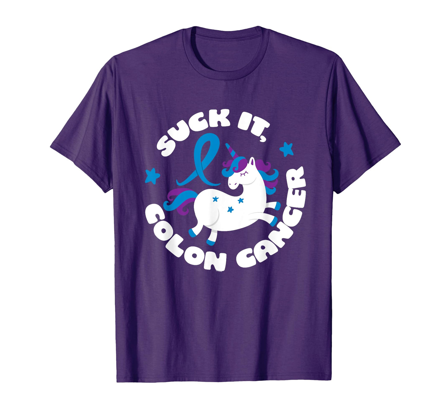 Colon Cancer Shirt | Suck It Colon Cancer Funny Unicorn Gift T-Shirt